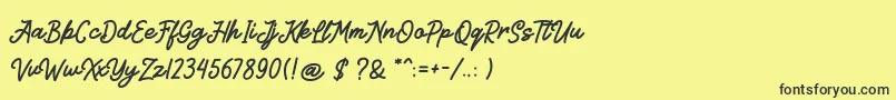 Kitabisa Font – Black Fonts on Yellow Background