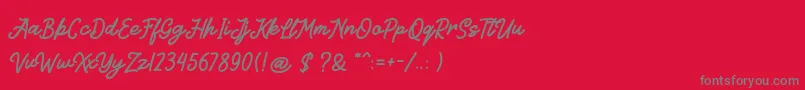 Kitabisa Font – Gray Fonts on Red Background