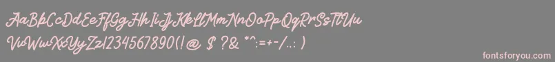 Kitabisa Font – Pink Fonts on Gray Background