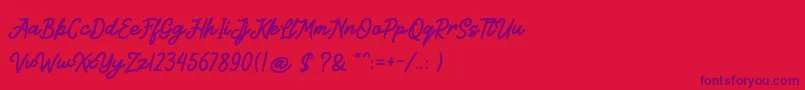 Kitabisa Font – Purple Fonts on Red Background