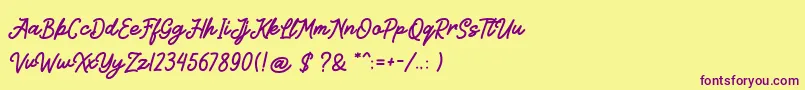 Kitabisa Font – Purple Fonts on Yellow Background