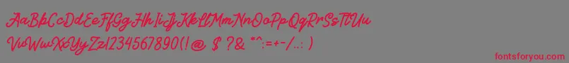 Kitabisa Font – Red Fonts on Gray Background