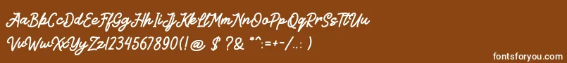 フォントKitabisa – 茶色の背景に白い文字