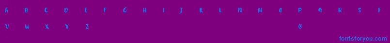 kitadari Personal use Font – Blue Fonts on Purple Background