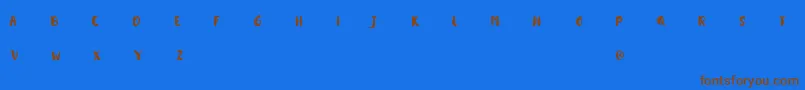 kitadari Personal use-fontti – ruskeat fontit sinisellä taustalla