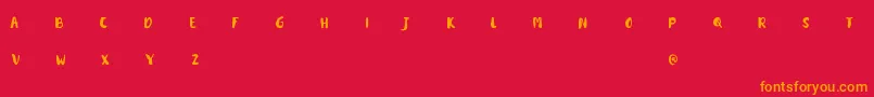 kitadari Personal use Font – Orange Fonts on Red Background