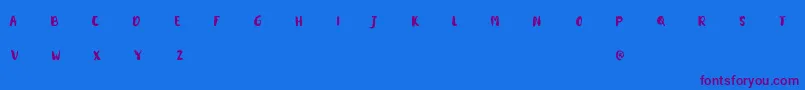 kitadari Personal use Font – Purple Fonts on Blue Background