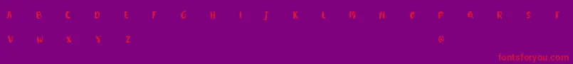 kitadari Personal use Font – Red Fonts on Purple Background