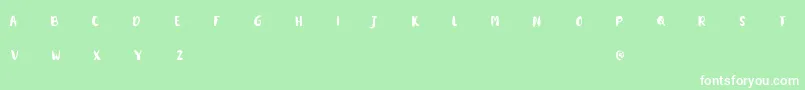 kitadari Personal use Font – White Fonts on Green Background