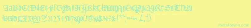 Więcej informacji o czcionce Tfutfu Czcionka Tfutfu – zielone czcionki na żółtym tle