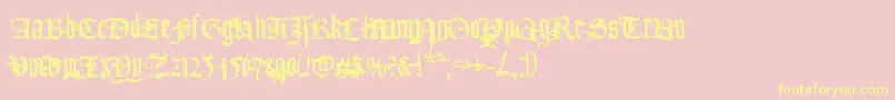 Tfutfu Font – Yellow Fonts on Pink Background