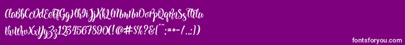 fuente Kite Script – Fuentes Blancas Sobre Fondo Morado