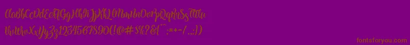 fuente Kite Script – Fuentes Marrones Sobre Fondo Morado