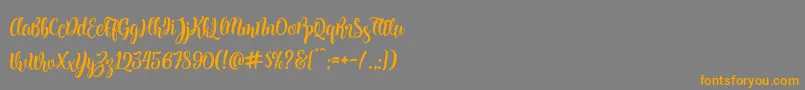 Подробнее о шрифте Kite Script Шрифт Kite Script – оранжевые шрифты на сером фоне