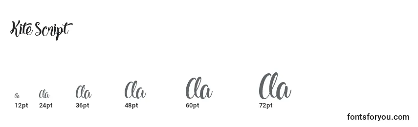 Kite Script (131751) Font Sizes