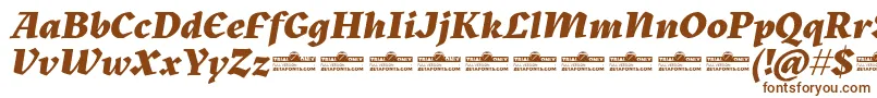 Kitsch Extrabold Italic trial-fontti – ruskeat fontit