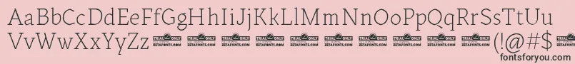 Kitsch Text Extralight trial Font – Black Fonts on Pink Background