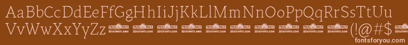 fuente Kitsch Text Extralight trial – Fuentes Rosadas Sobre Fondo Marrón