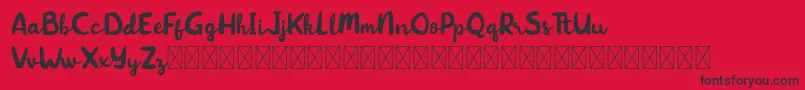 Kitten Days Font – Black Fonts on Red Background