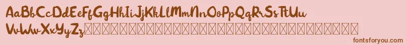 Kitten Days Font – Brown Fonts on Pink Background