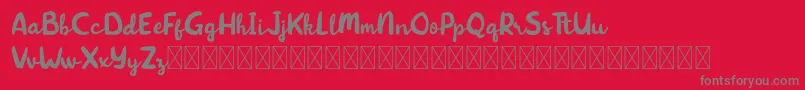 Kitten Days Font – Gray Fonts on Red Background