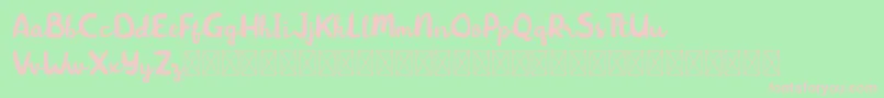 Kitten Days Font – Pink Fonts on Green Background