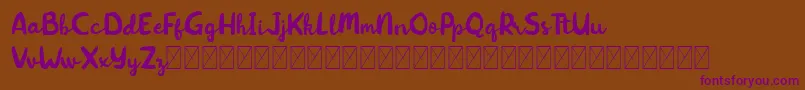 Kitten Days Font – Purple Fonts on Brown Background