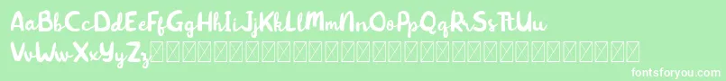 Kitten Days Font – White Fonts on Green Background