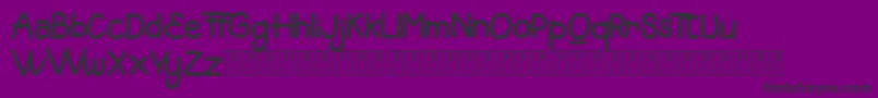 フォントKitten Paw DEMO – 紫の背景に黒い文字