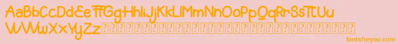 Kitten Paw DEMO Font – Orange Fonts on Pink Background