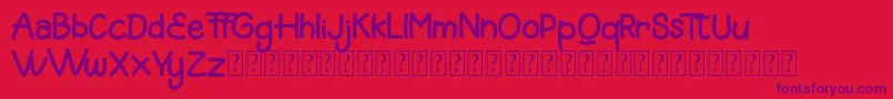 Kitten Paw DEMO Font – Purple Fonts on Red Background