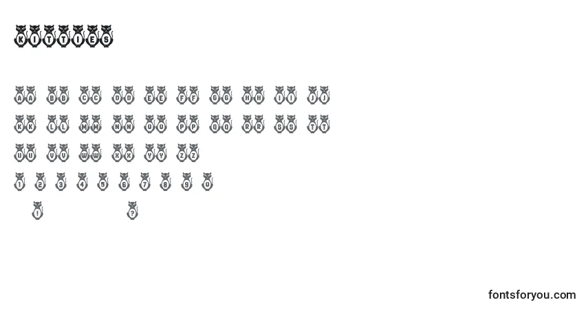 Шрифт Kitties – алфавит, цифры, специальные символы
