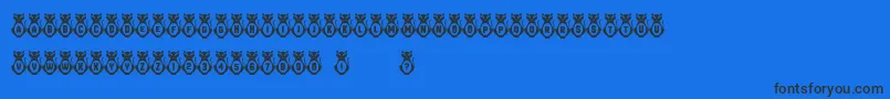 Kitties Font – Black Fonts on Blue Background