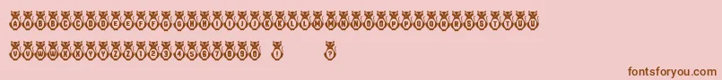 Kitties Font – Brown Fonts on Pink Background