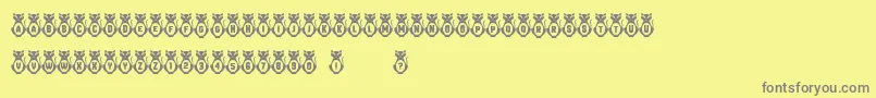 Kitties Font – Gray Fonts on Yellow Background