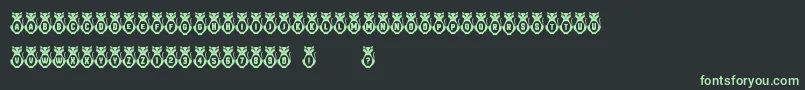 Kitties Font – Green Fonts on Black Background