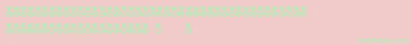 Kitties Font – Green Fonts on Pink Background