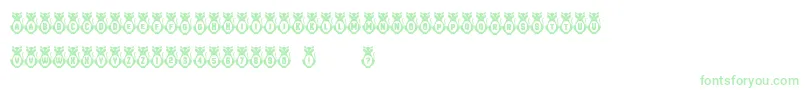 Kitties Font – Green Fonts on White Background