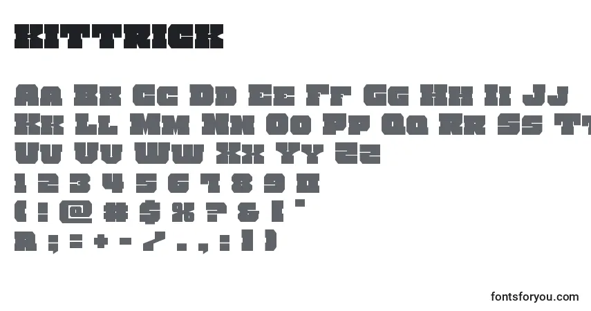 Kittrick-fontti – aakkoset, numerot, erikoismerkit