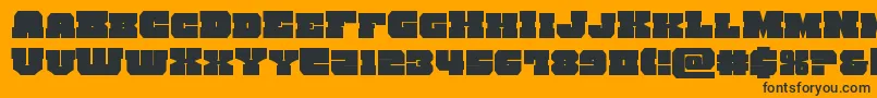 kittrick Font – Black Fonts on Orange Background