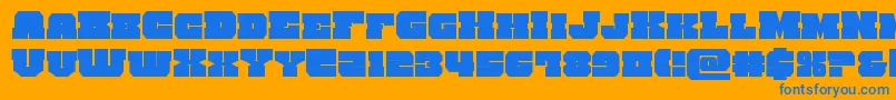 kittrick Font – Blue Fonts on Orange Background