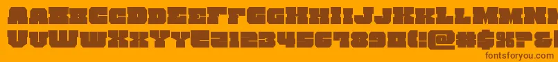 kittrick Font – Brown Fonts on Orange Background