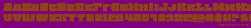 kittrick Font – Brown Fonts on Purple Background