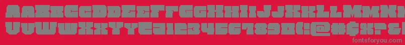 kittrick Font – Gray Fonts on Red Background