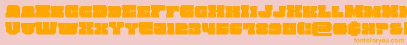 kittrick Font – Orange Fonts on Pink Background