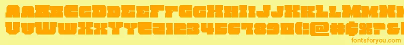 kittrick Font – Orange Fonts on Yellow Background