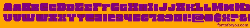 kittrick Font – Purple Fonts on Orange Background