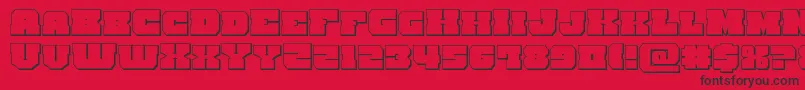 kittrick3d Font – Black Fonts on Red Background