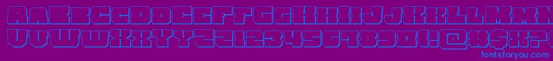 kittrick3d Font – Blue Fonts on Purple Background