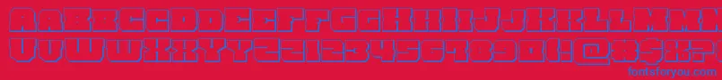 kittrick3d Font – Blue Fonts on Red Background